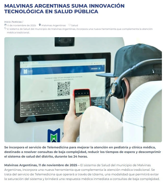 NOTICIAS MALVINAS ARGENTINAS: SALUD PUBLICA